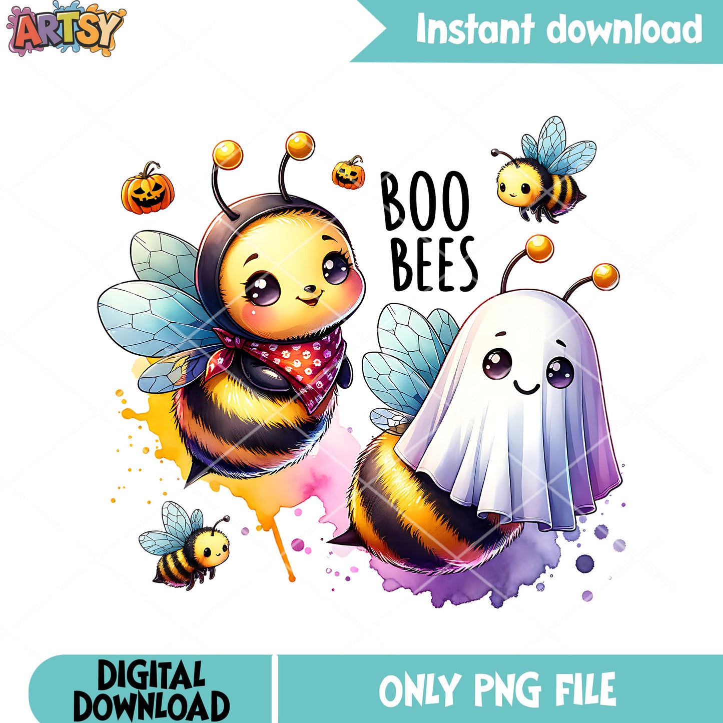 Ghost Bee costume png, jack o lantern png, halloween scary png