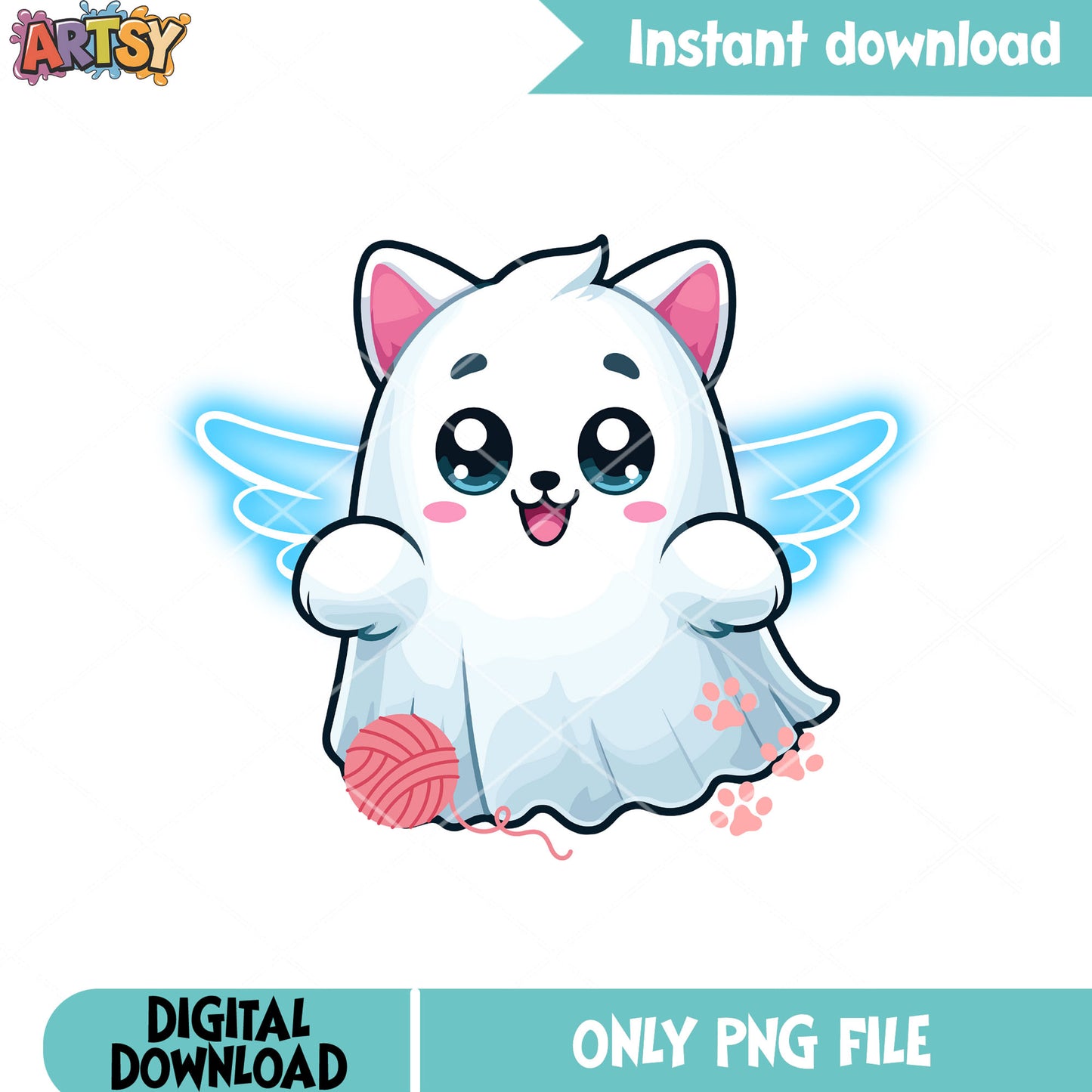 Ghost costume png, angle wing png, spooky halloween png