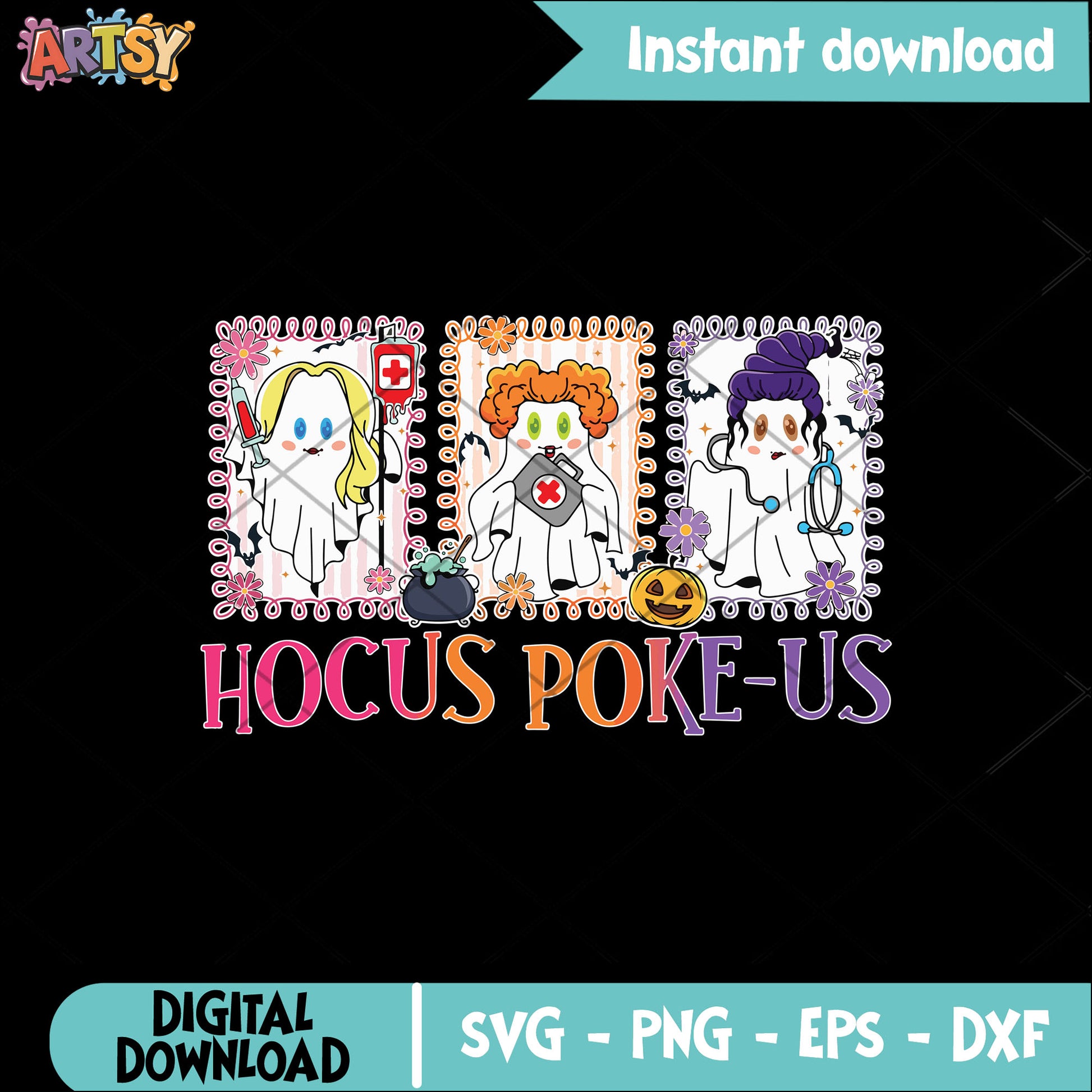 Ghost hocus poke us svg, hocus pocus svg, ghost funny svg