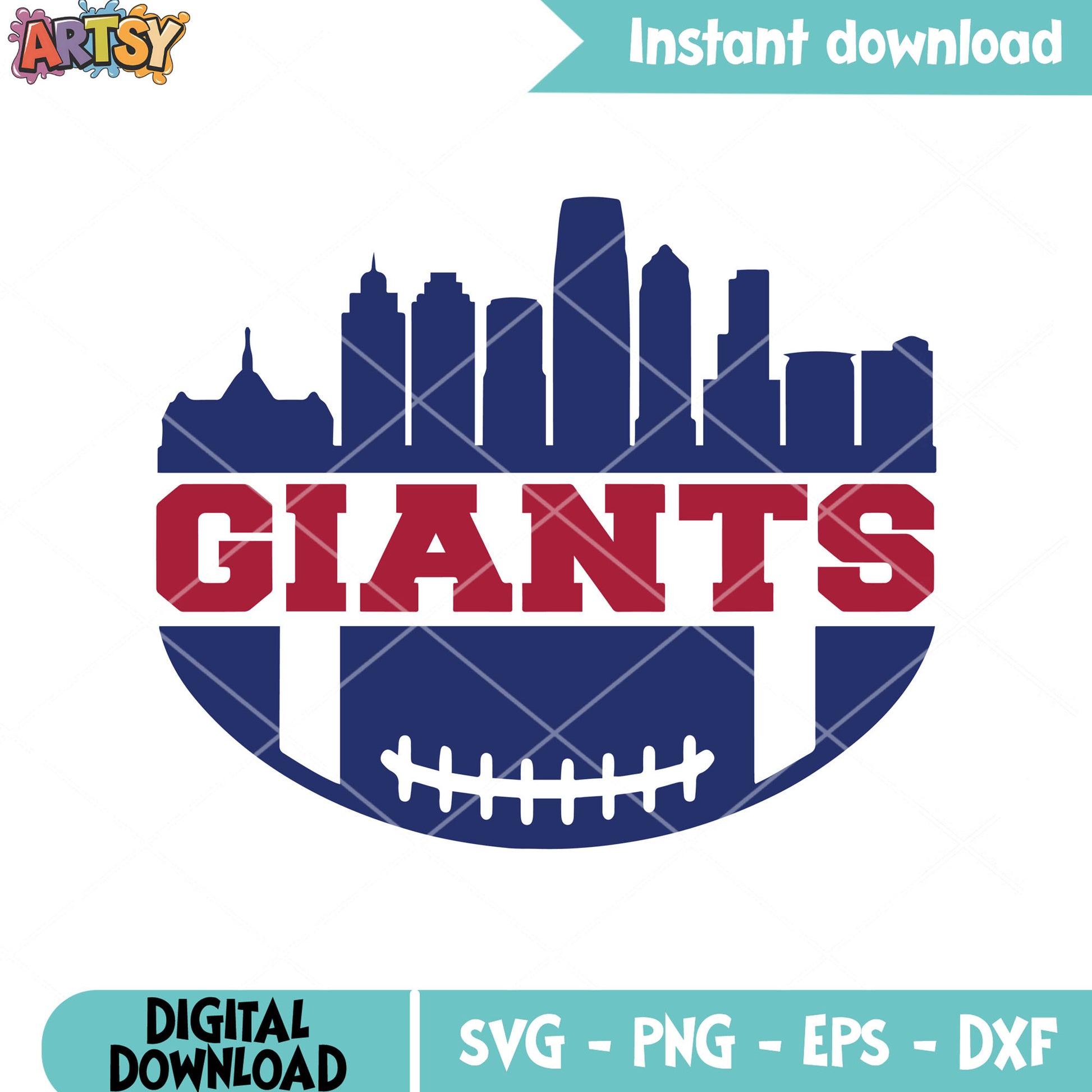 Giants building football team svg, new york giants team​ svg, nfl svg