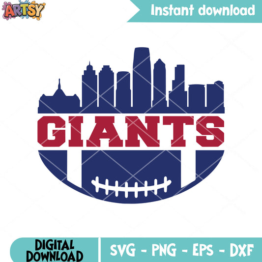 Giants building football team svg, new york giants team​ svg, nfl svg