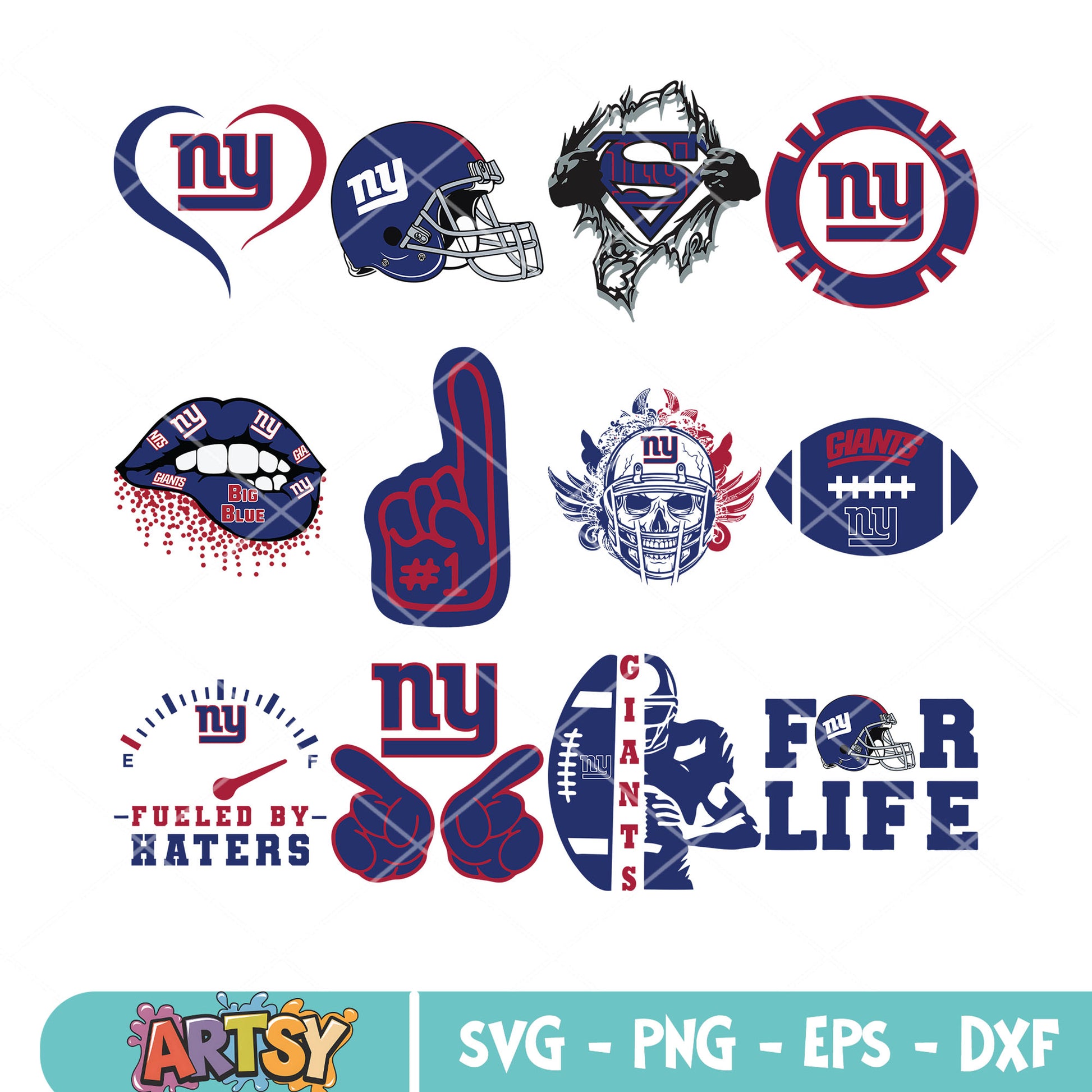 Giants for life bundle svg, new york giants svg, superman​ svg