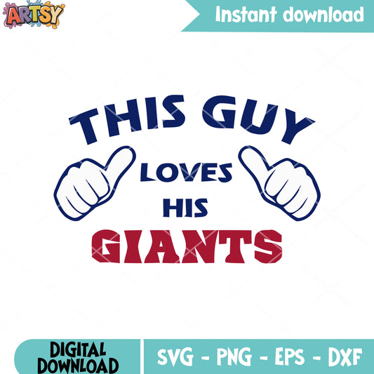 Giants have all love svg, ny giants svg, national football leauge svg