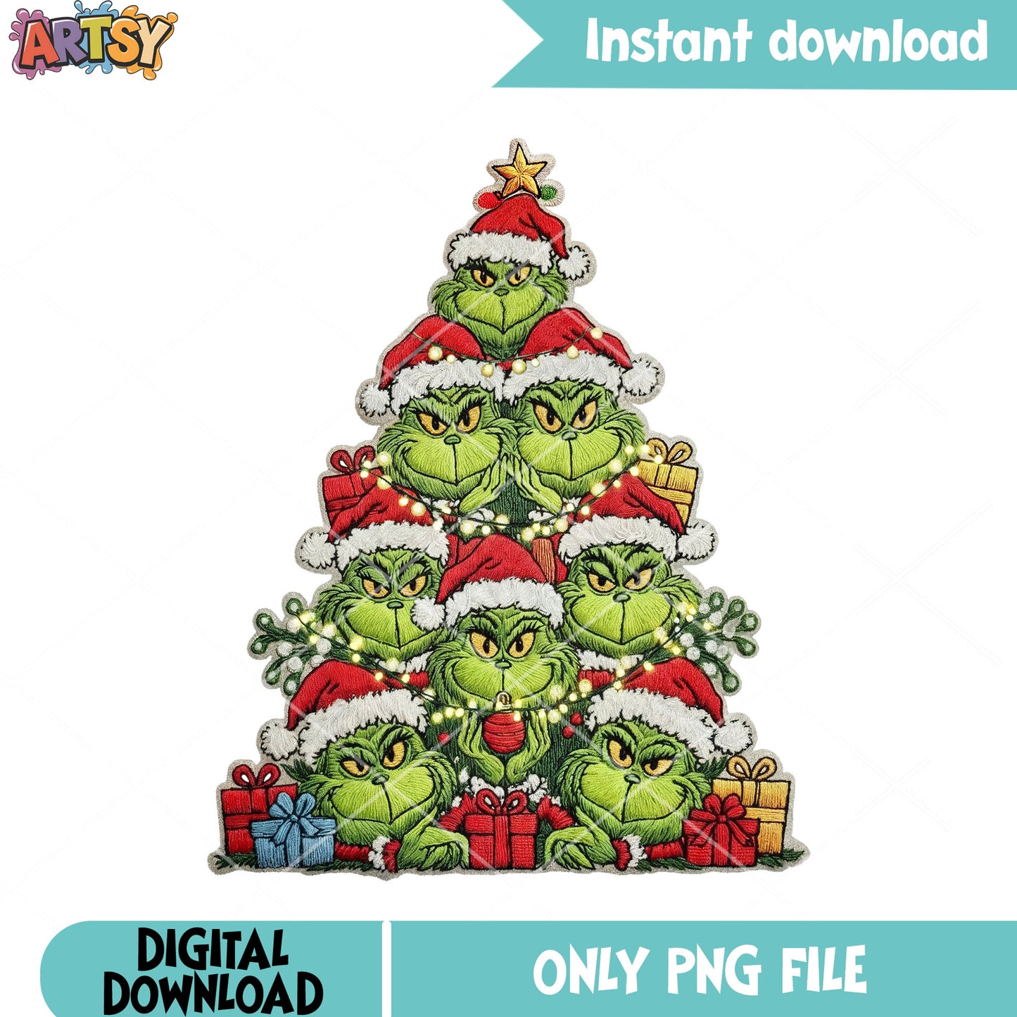 Gifts monster christmas png, grinch christmas tree​ png, grinch png