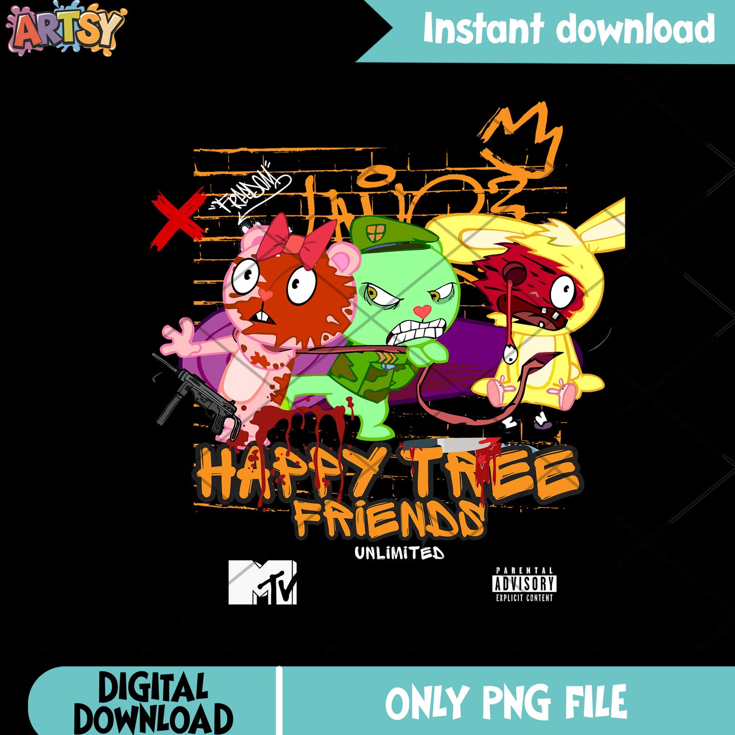 Giggles and nutty png, Cartoon violence png, Bloody art png