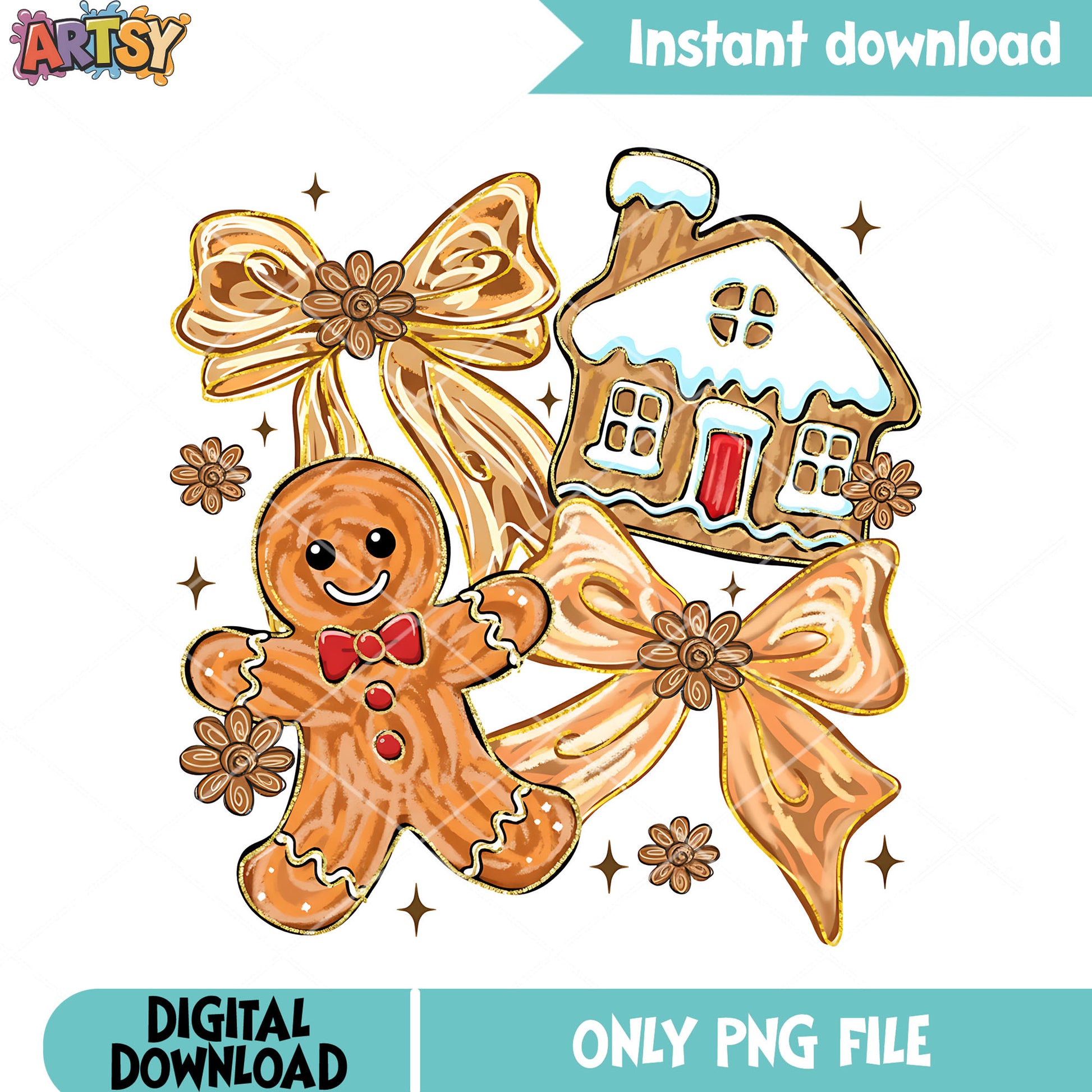 Gingerbread house png, merry christmas png, Gingerbread man​​ png