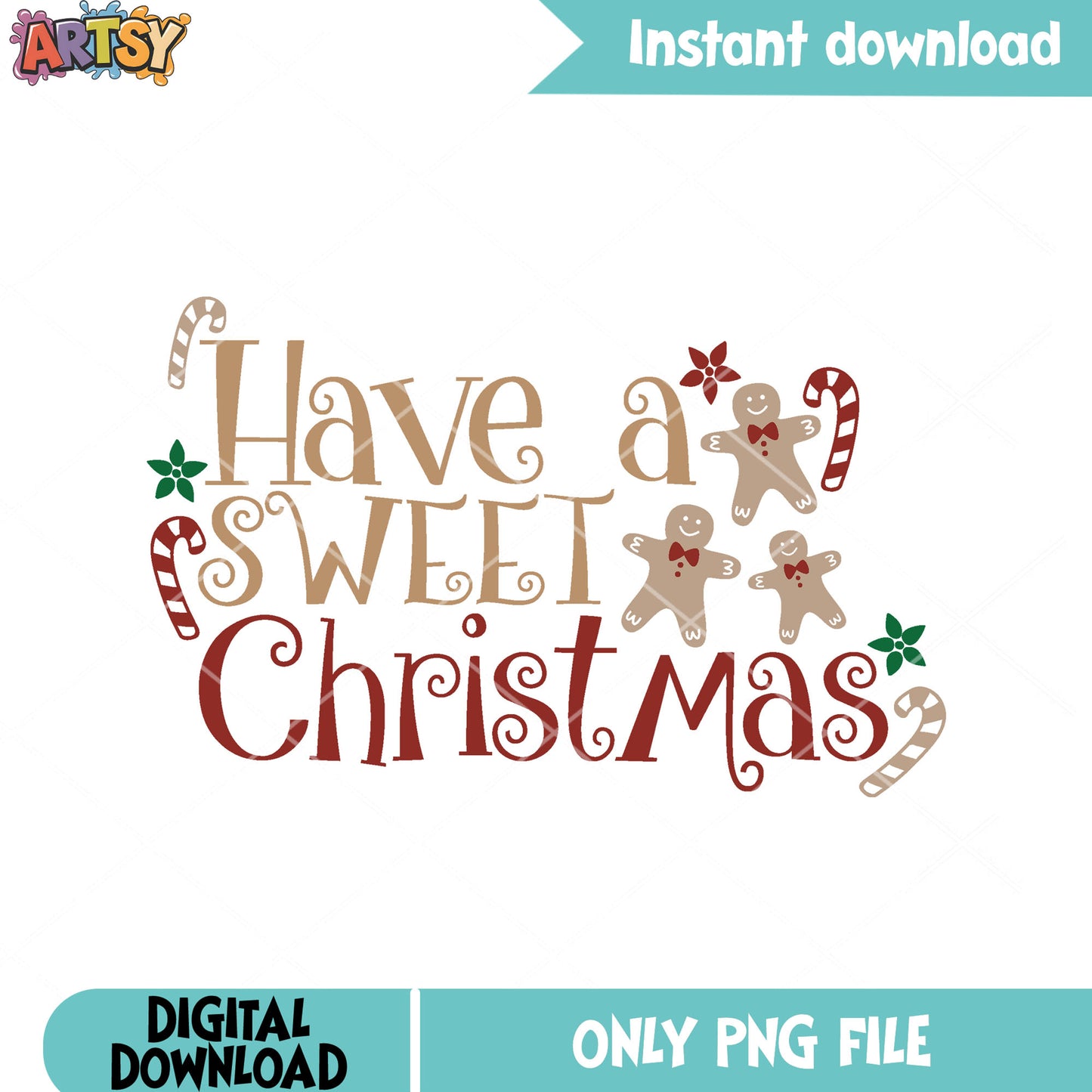 Gingerbread sweet xmas png, christmas gingerbread png, candy cane png