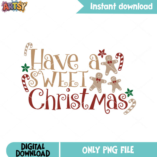 Gingerbread sweet xmas png, christmas gingerbread png, candy cane png
