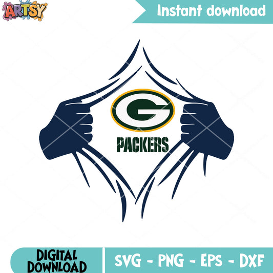 G logo green bay svg, Green Bay Packers svg, superman​ svg