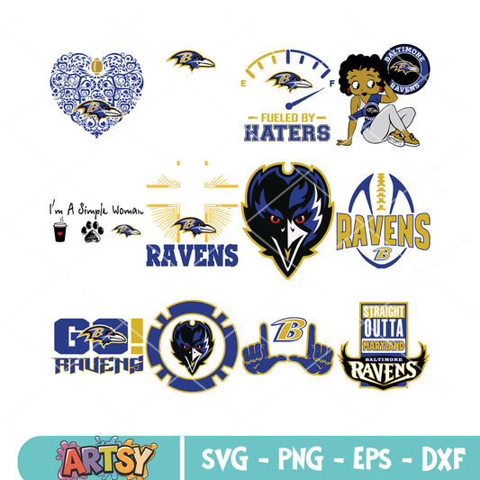 God first  family second raven football bundle svg, NFL football team svg