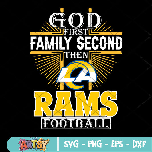 God los angeles foodball team svg, La rams svg, nfl teams svg