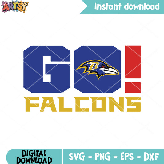 Go falcons svg, north afc teams svg, baltimore ravens svg