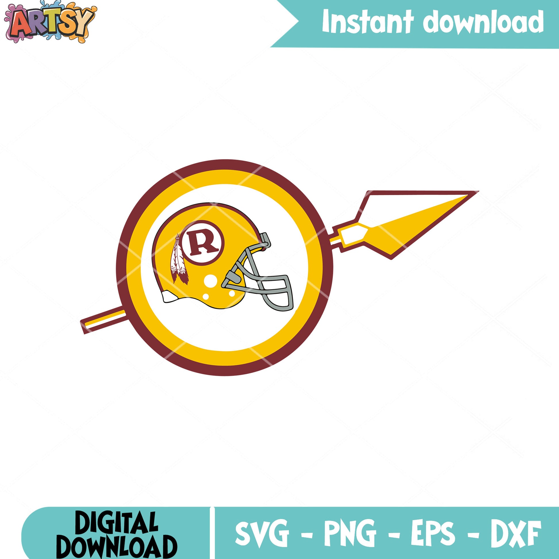 Golden arrow go helmets svg, nfl helmets svg, boston redskins svg