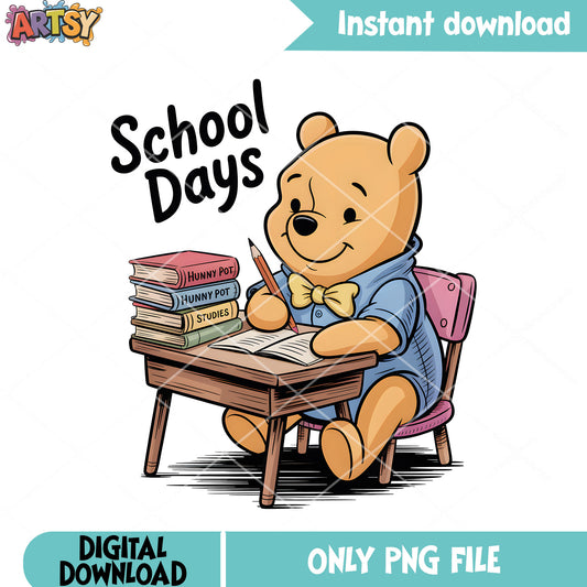 Good Baby winnie love school png, pooh bear png, baby pooh png