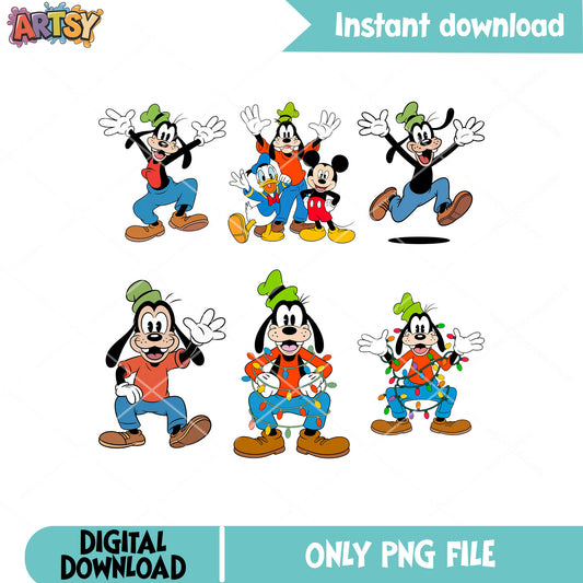 Goofy baby dog png bundle, goofy baby png, goofy disney png