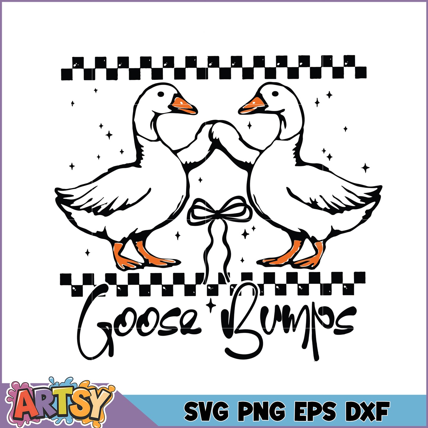 Goosebumps SVG Design Two Geese Graphic