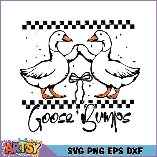Goosebumps SVG Design Two Geese Graphic