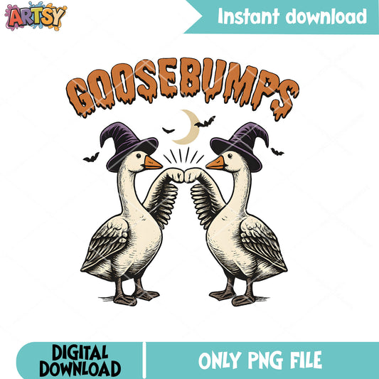 Goose bumps halloween png, goose bump​ png, goose halloween png
