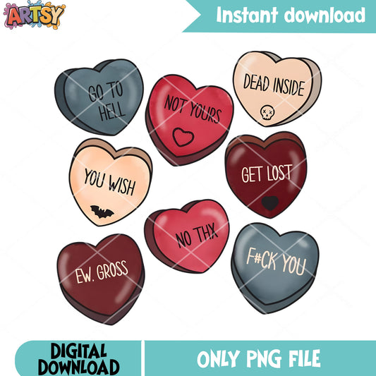 Go to hell not yours png, valentine gifts png, valentines vibes png
