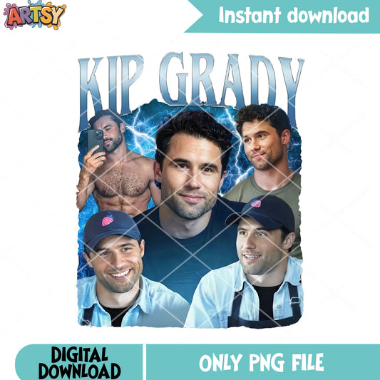 Grady shirt thunder vibes number png, kip grady png, heated rivalry png