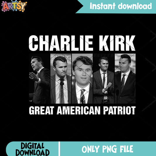 Great american charlie kirk png, pray for charlie png, in memory png