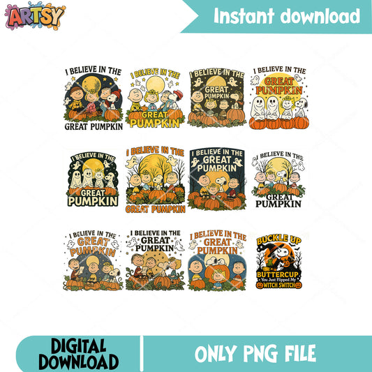 Great pumpkin snoopy png bundle, snoopy halloween png, snoopy pumpkin png