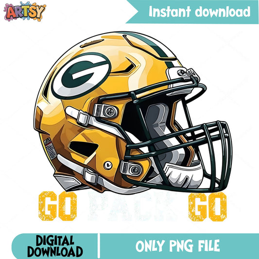 Green Bay Packers Helmet PNG, Football Team PNG, NFL PNG