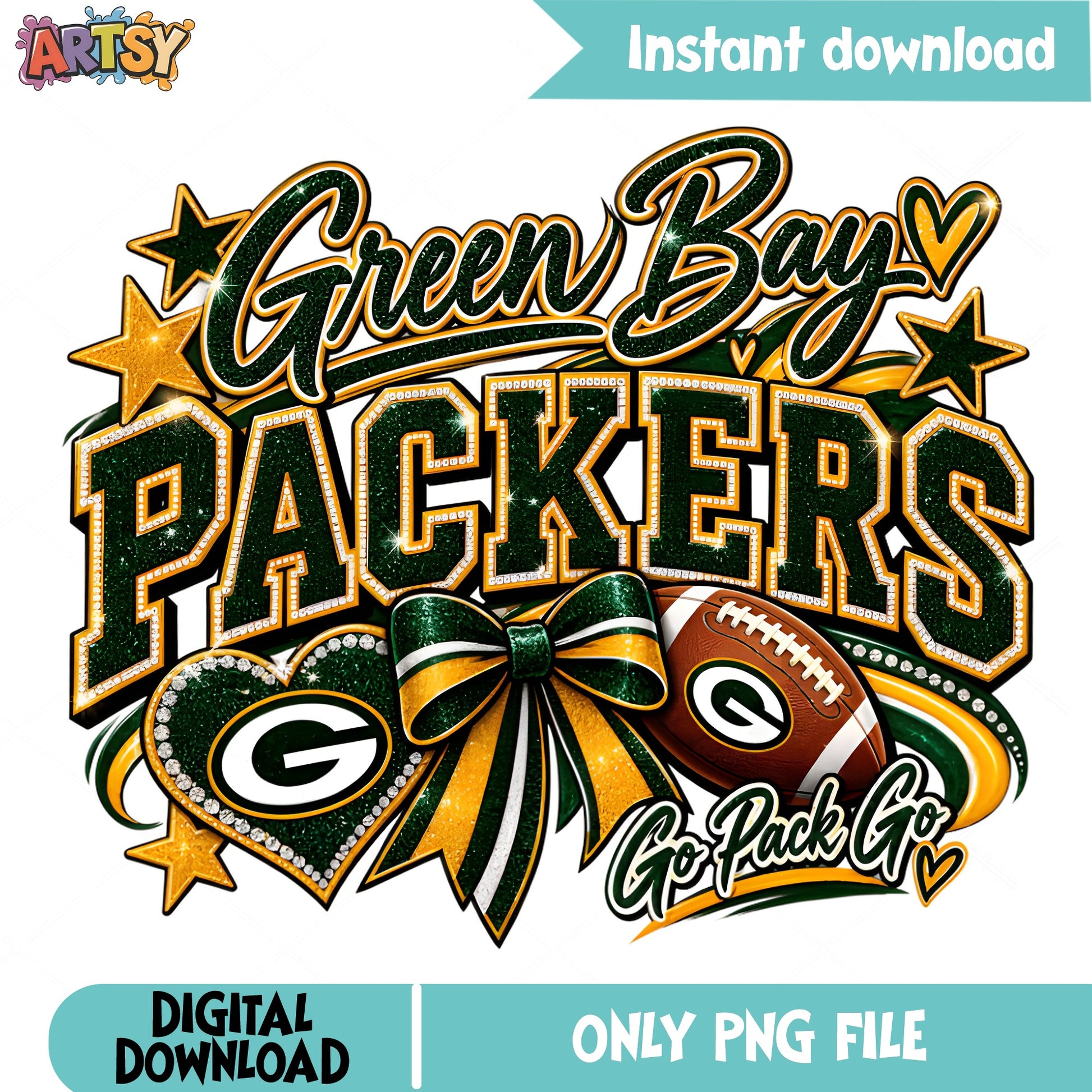 Green Bay Packers PNG, Go Pack Go Football, NFL Team PNG