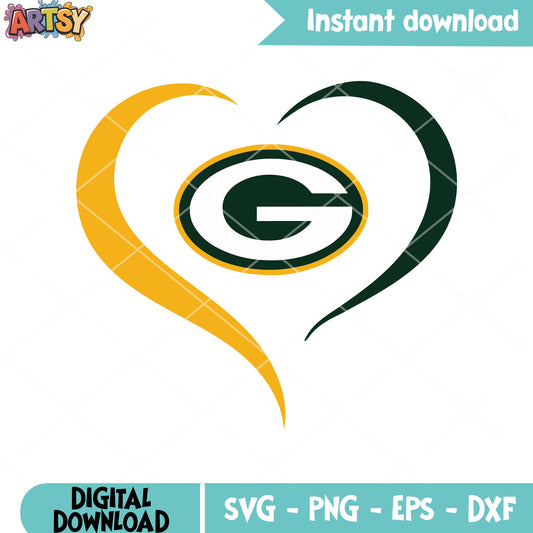 Green bay packers football team svg, packers svg, nfl football​ svg