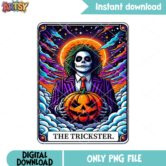 Green hair red tie png, Pinstripe purple suit png, halloween night png