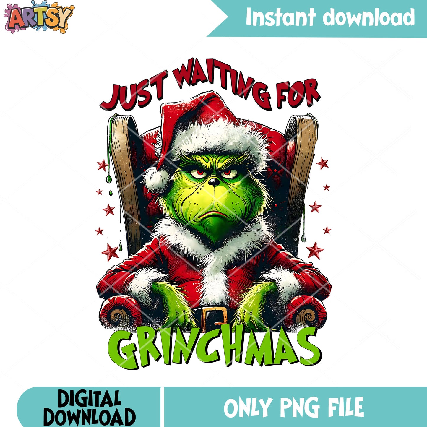 Grinch Just Waiting For Grinchmas png, the grinch png, merry christmas png