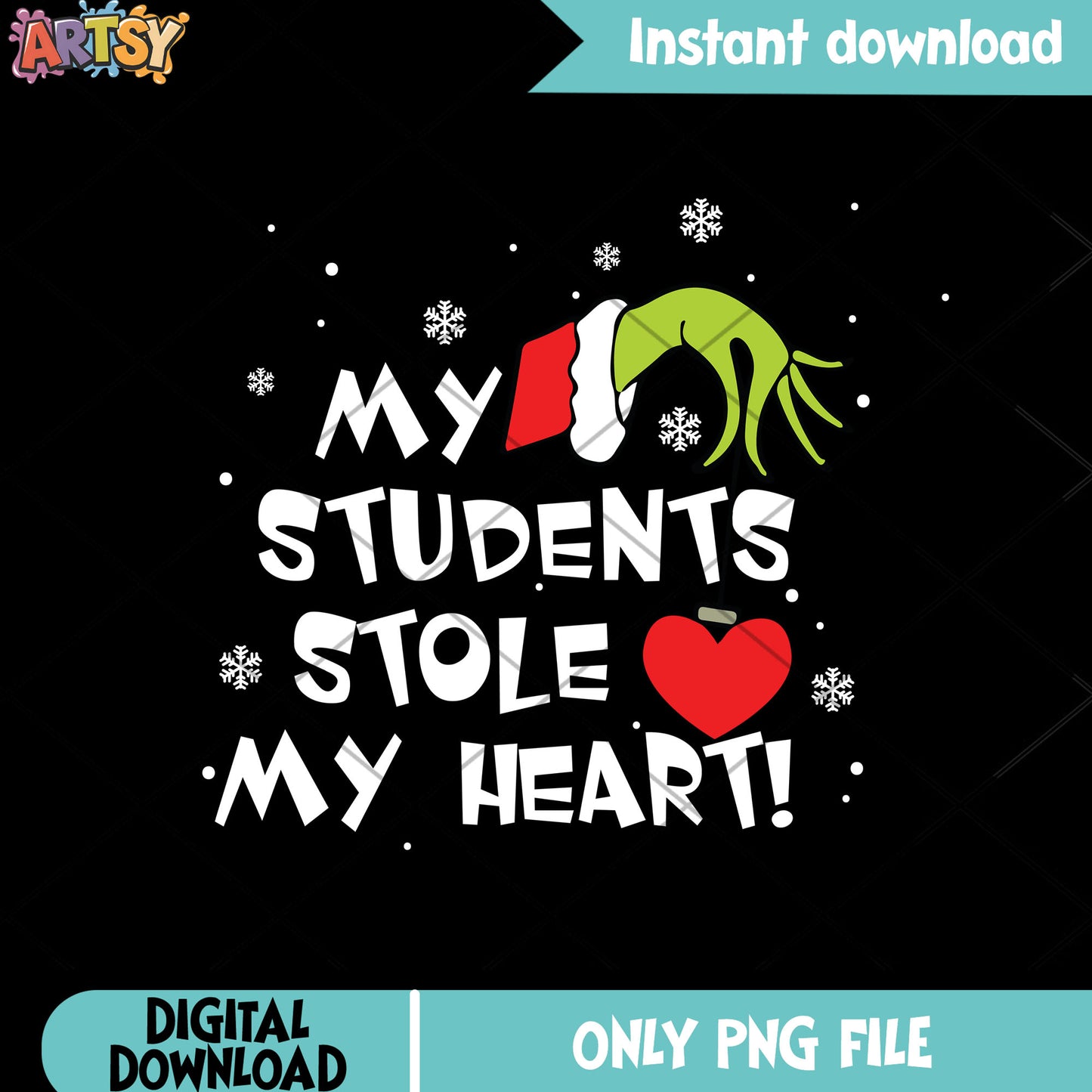 Grinch heart thief png, santa claus costume png, merry christmas png