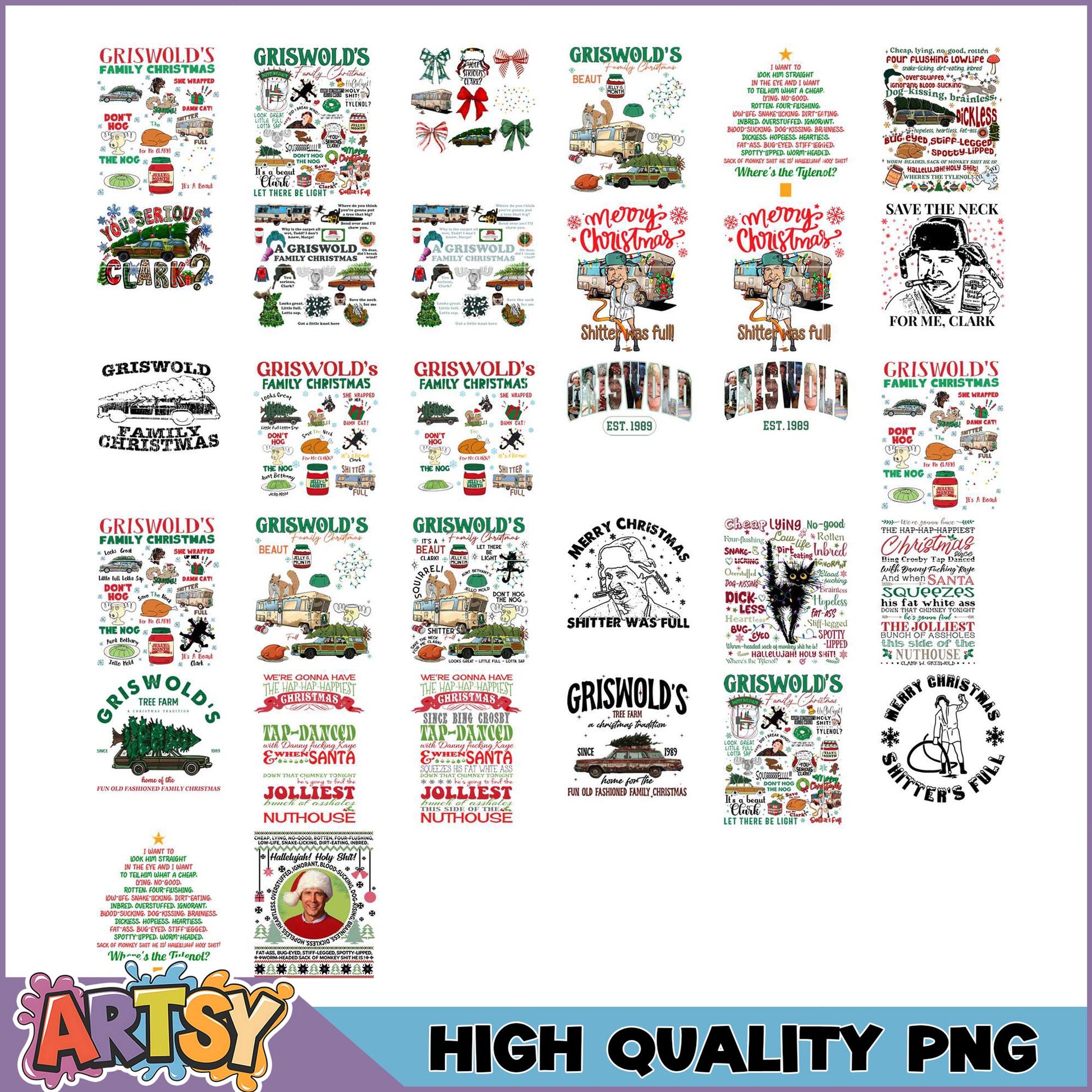 Griswold Family Christmas PNG Bundle