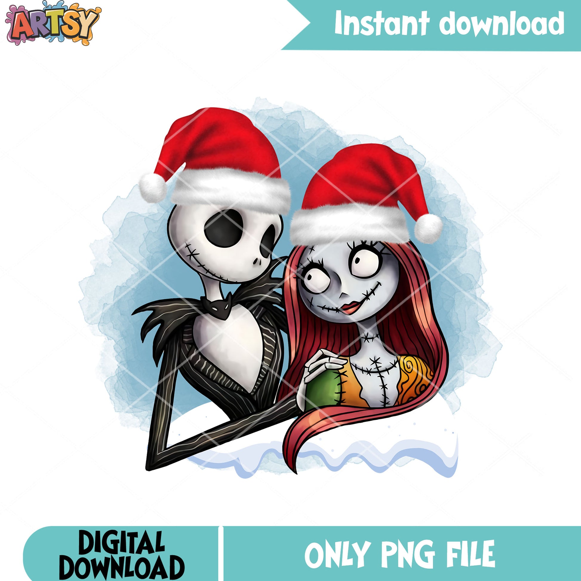 Griswold christmas cartoon png, snow angel png, santa suit art png