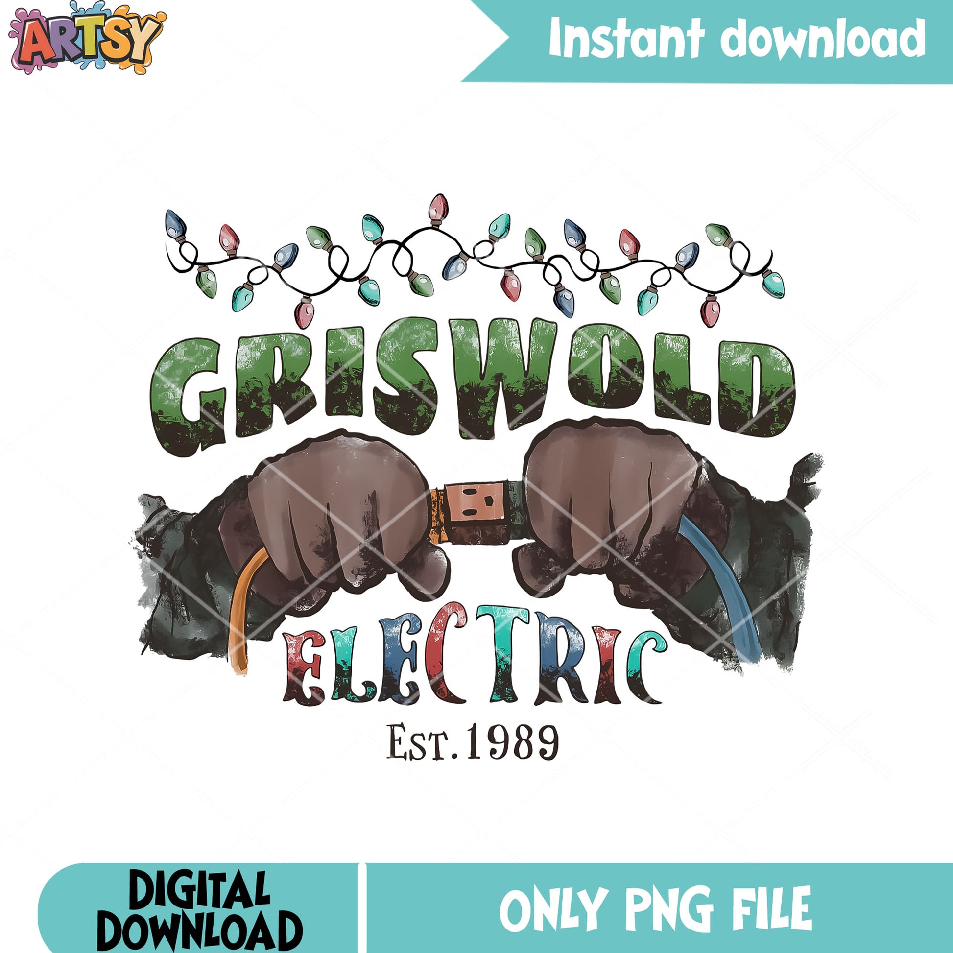 Griswold electric christmas png, christmas lights png, electric png