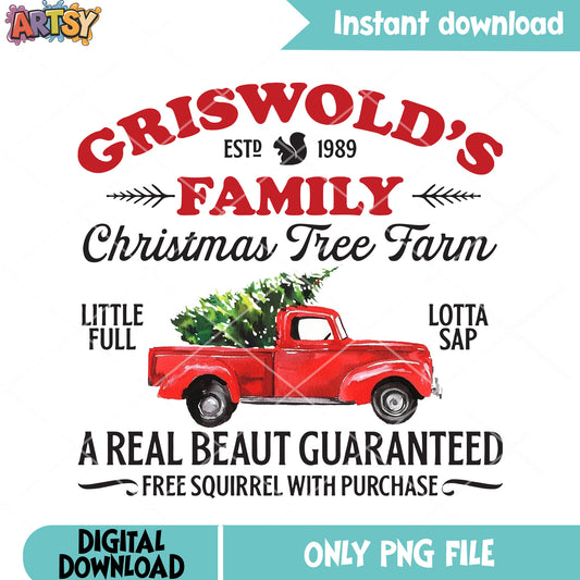Griswolds a real beauty png, tree farm png, squirrel truck png