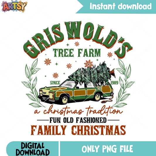 Griswold tree farm png, clark griswold png, merry christmas png