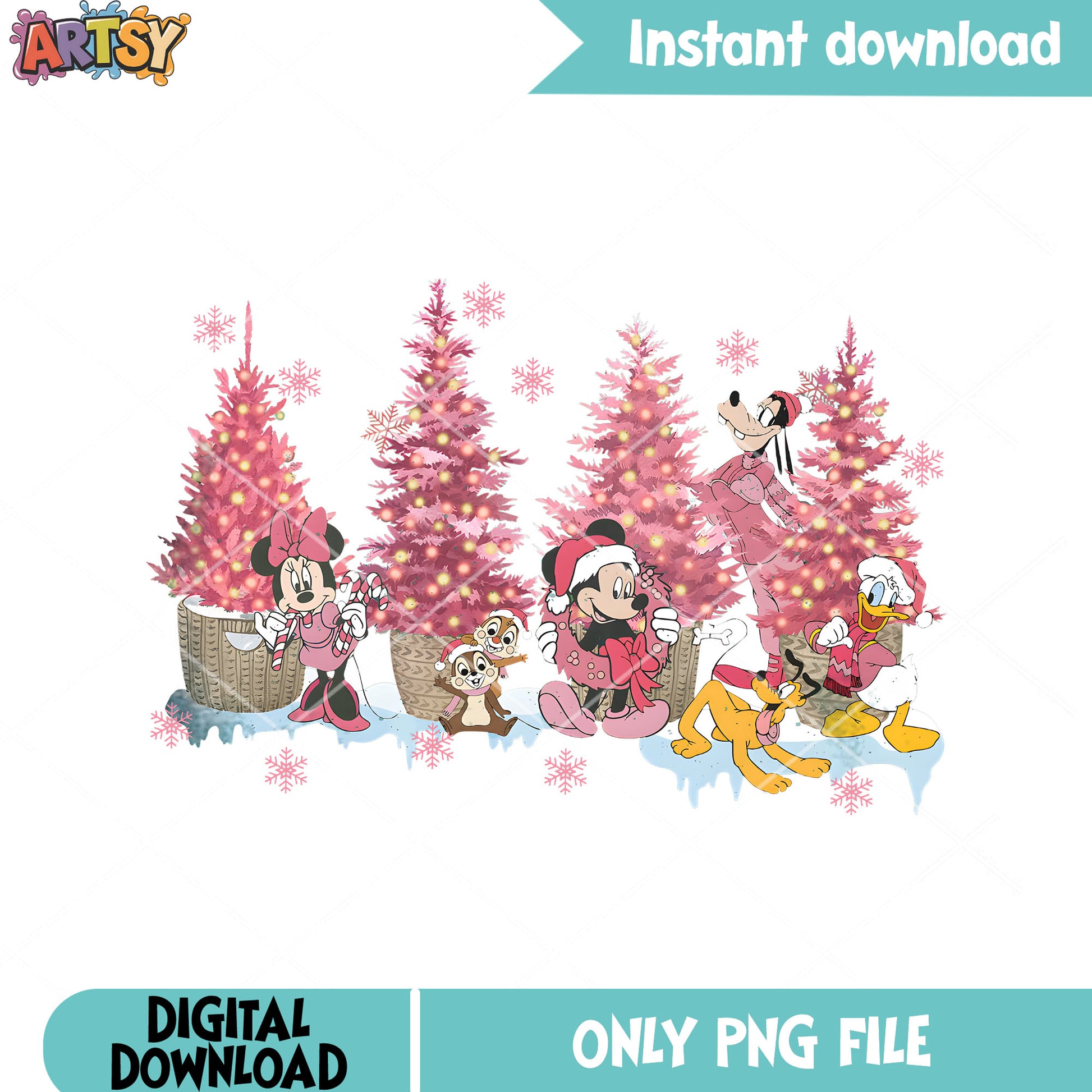 Grow christmas tree by disney png, disney christmas png, goofy png