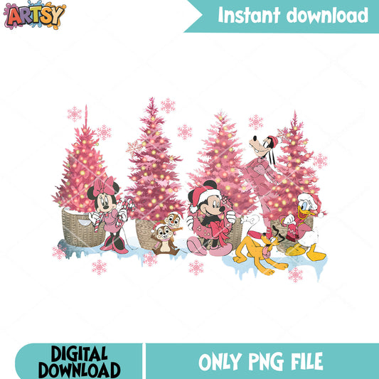 Grow christmas tree by disney png, disney christmas png, goofy png
