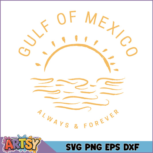 Gulf of Mexico Sunset SVG Cut File