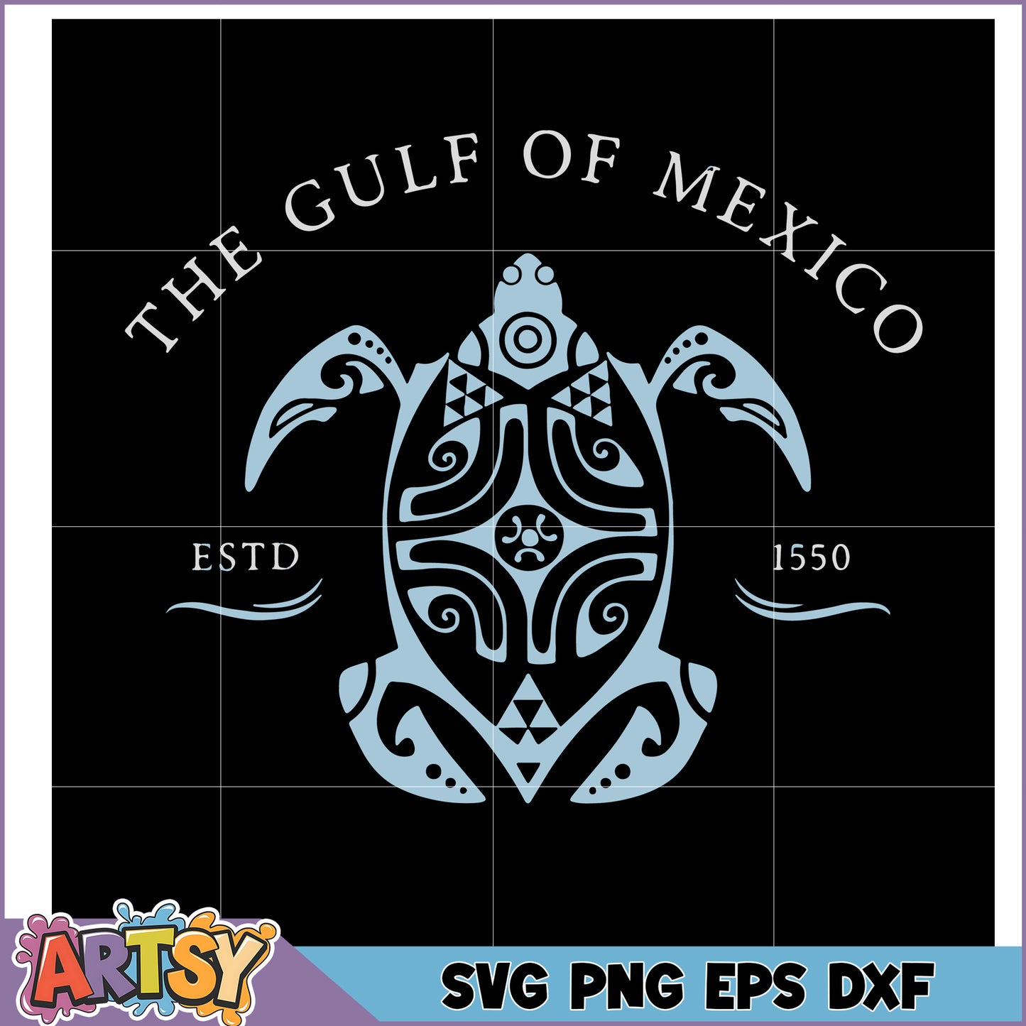 Gulf of Mexico Turtle SVG Design