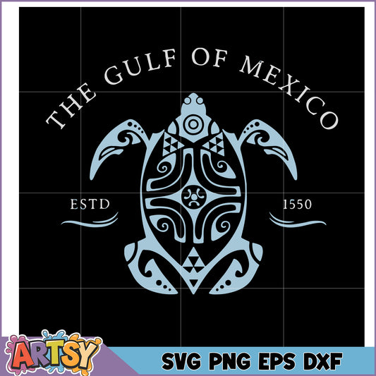 Gulf of Mexico Turtle SVG Design
