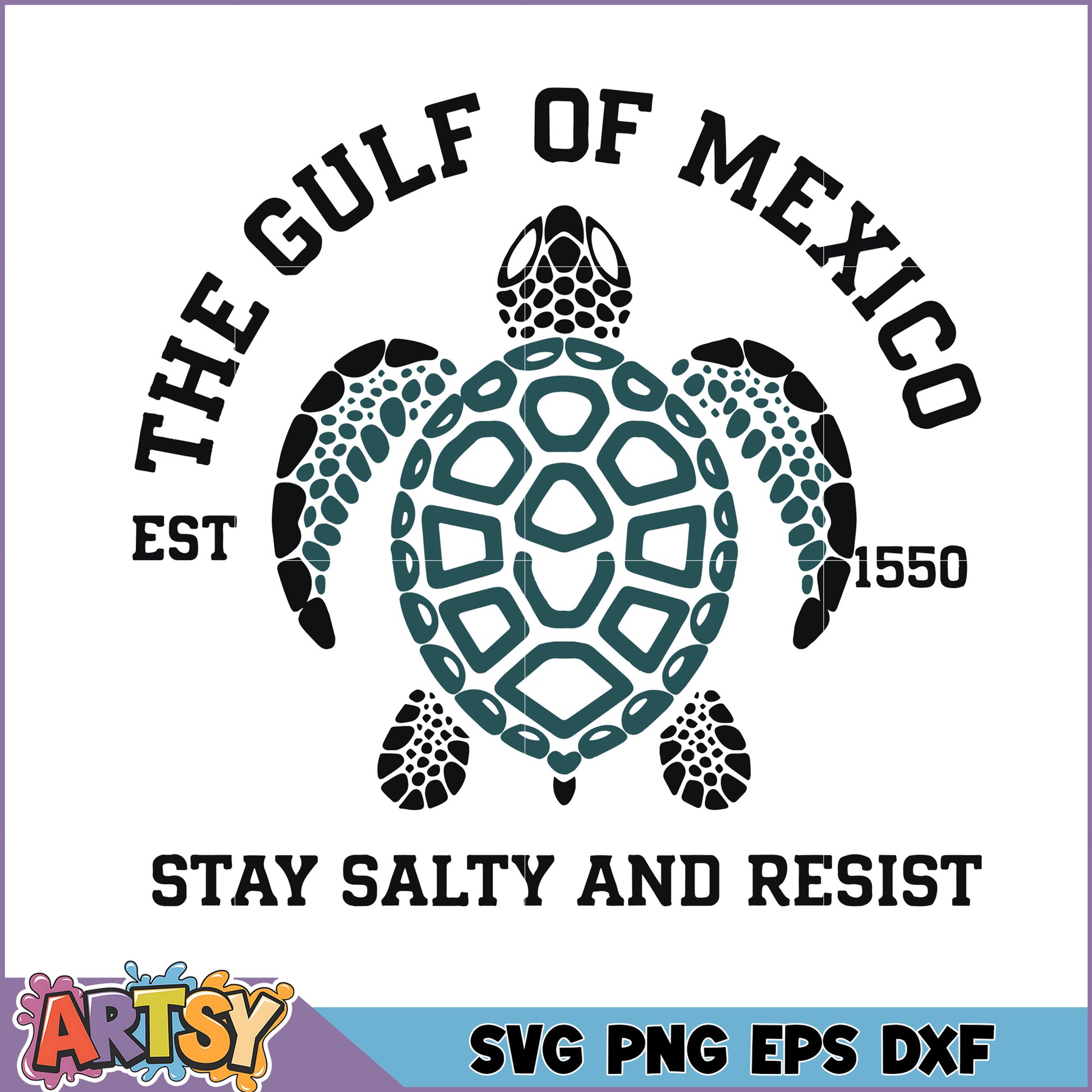 Gulf of Mexico Turtle SVG, PNG, EPS, DXF