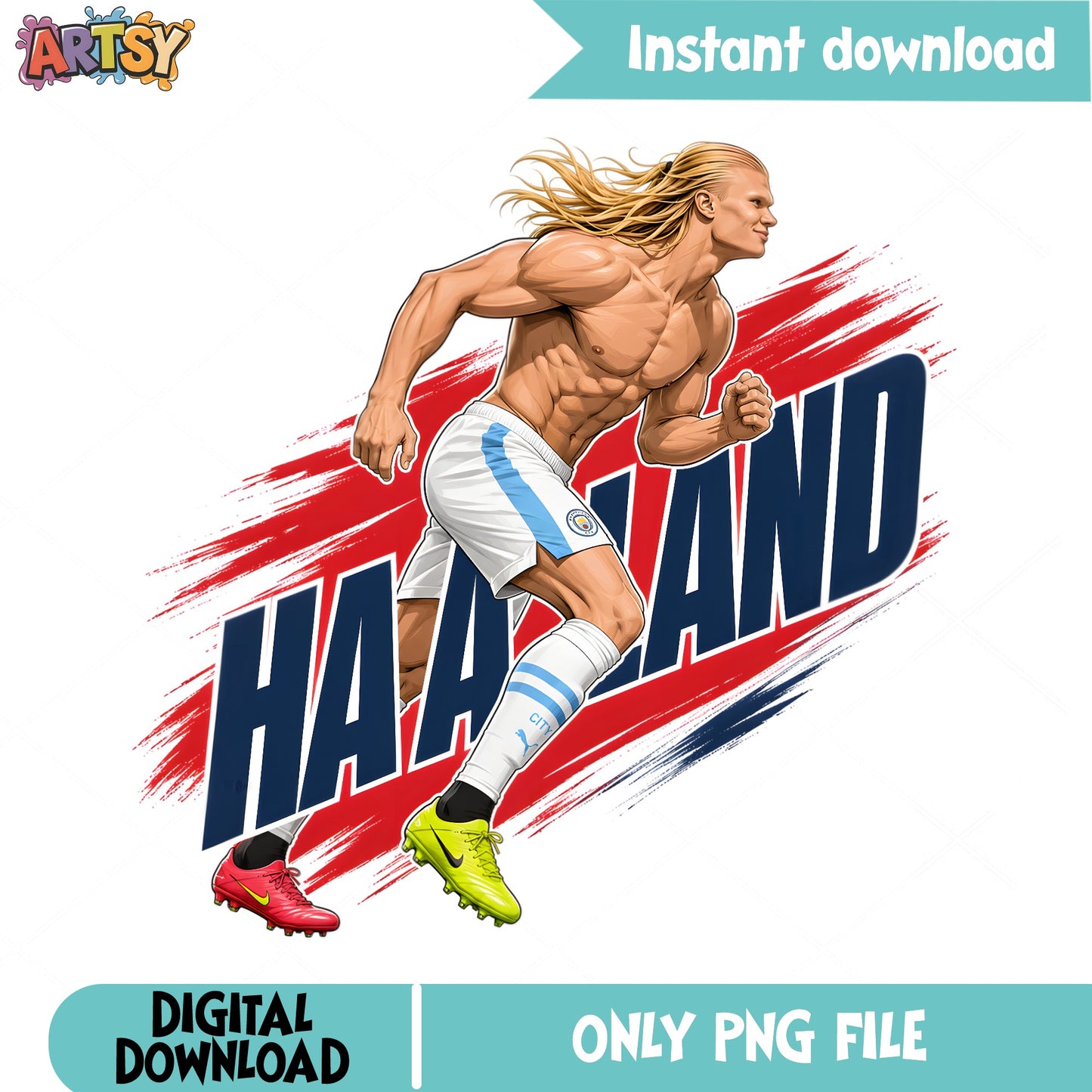 Haaland Manchester City PNG, Soccer Player PNG, Football Fan PNG