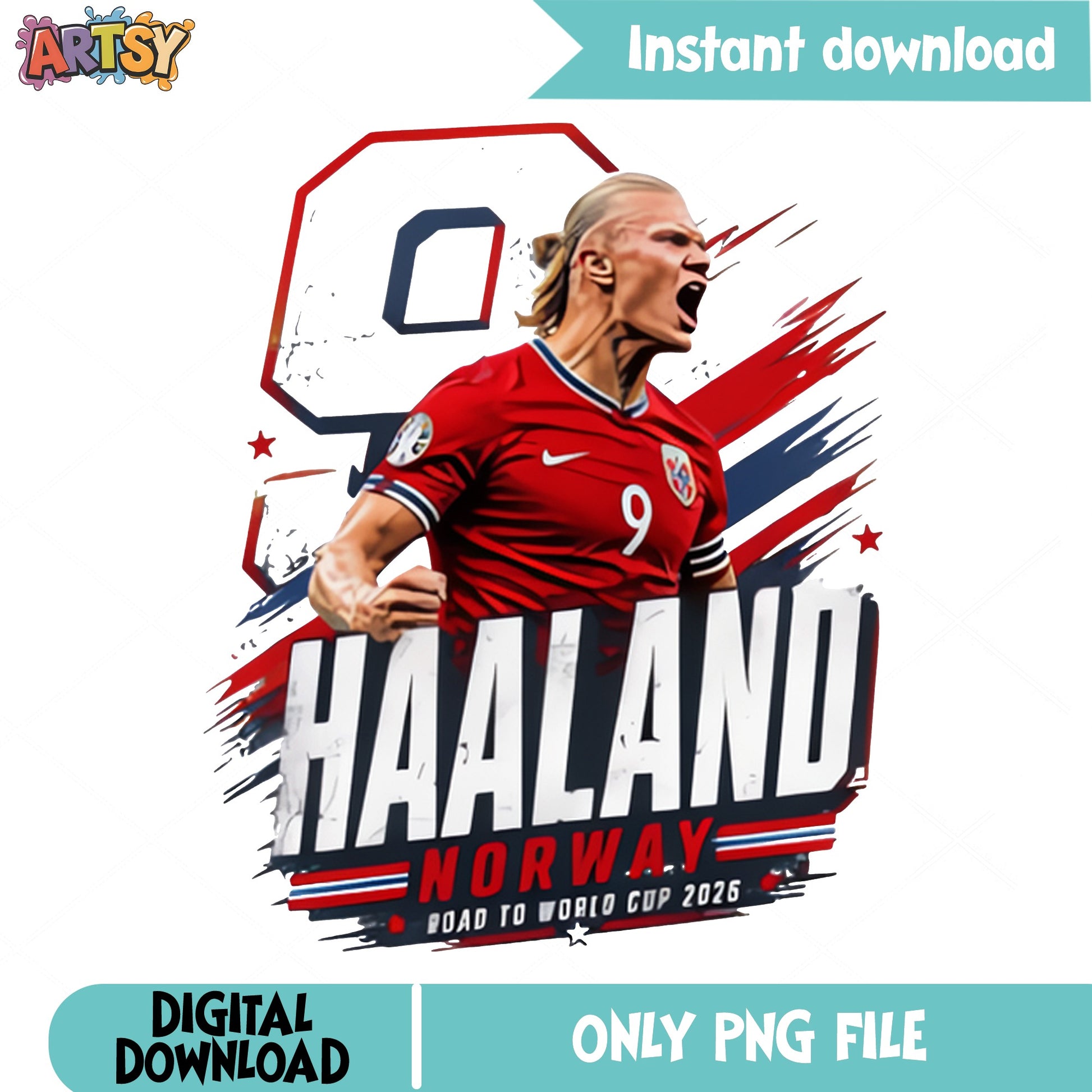 Haaland Norway Road To World Cup 2026 PNG, Soccer PNG, Football PNG