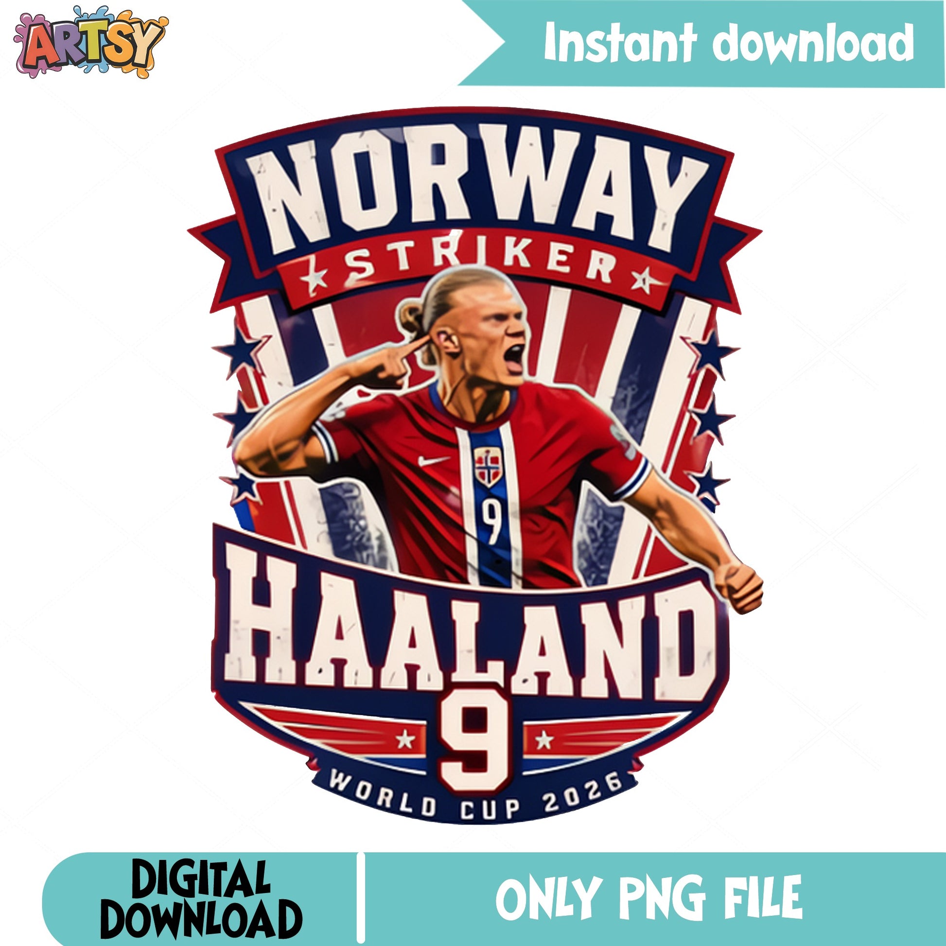 Haaland Norway Striker World Cup 2026, Soccer PNG, Football PNG