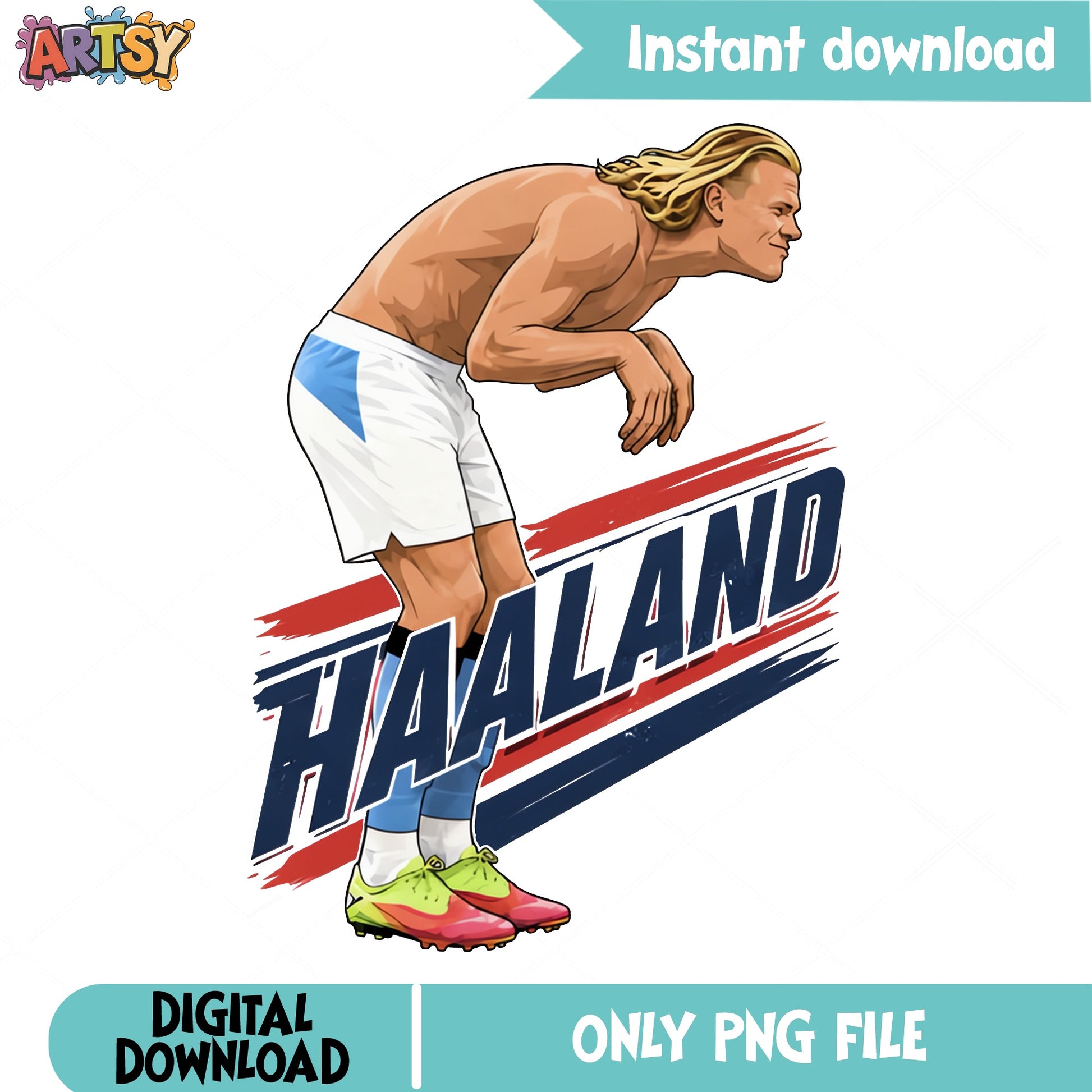 Haaland Soccer Player PNG, Football Clipart PNG, Sports PNG