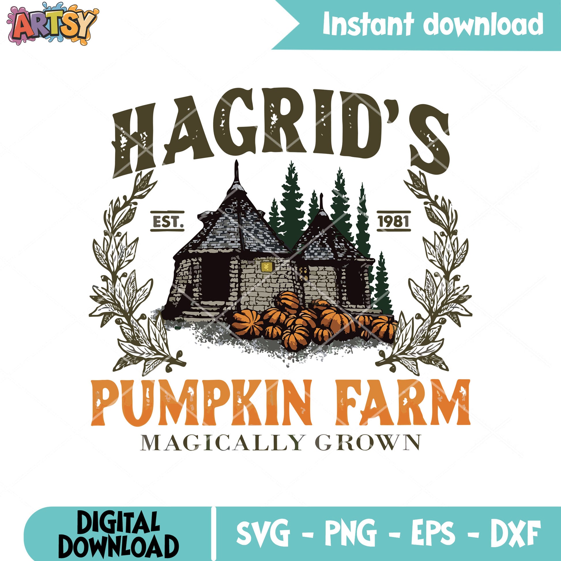 Hagrids pumpkin farm svg, pumpkin farm svg, pumpkin vibes svg
