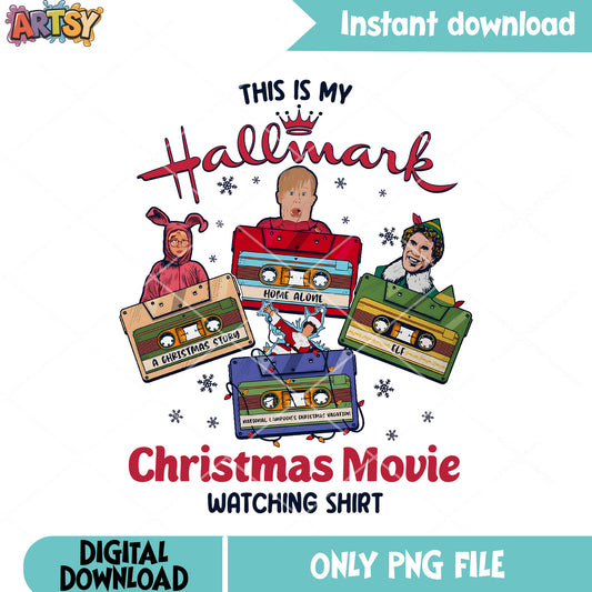Hallmark christmas cassette png, home alone png, a christmas story png