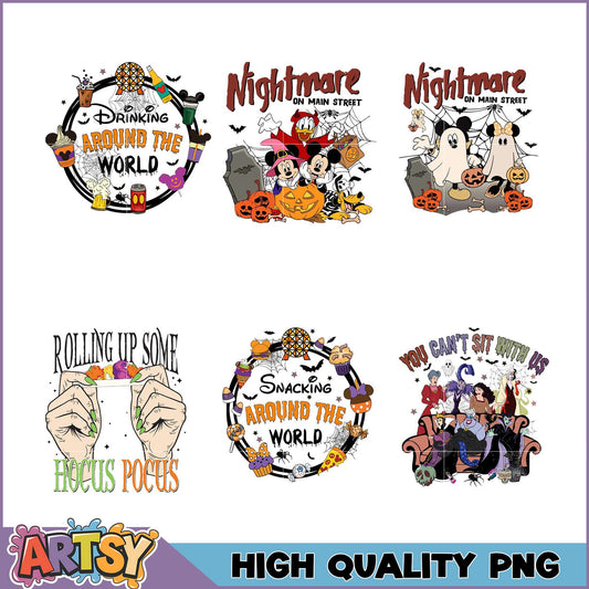 Halloween Disney PNG Bundle High Quality Designs